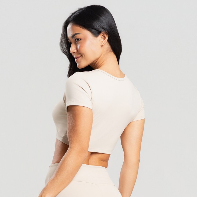 Top Cropped Wave Off White