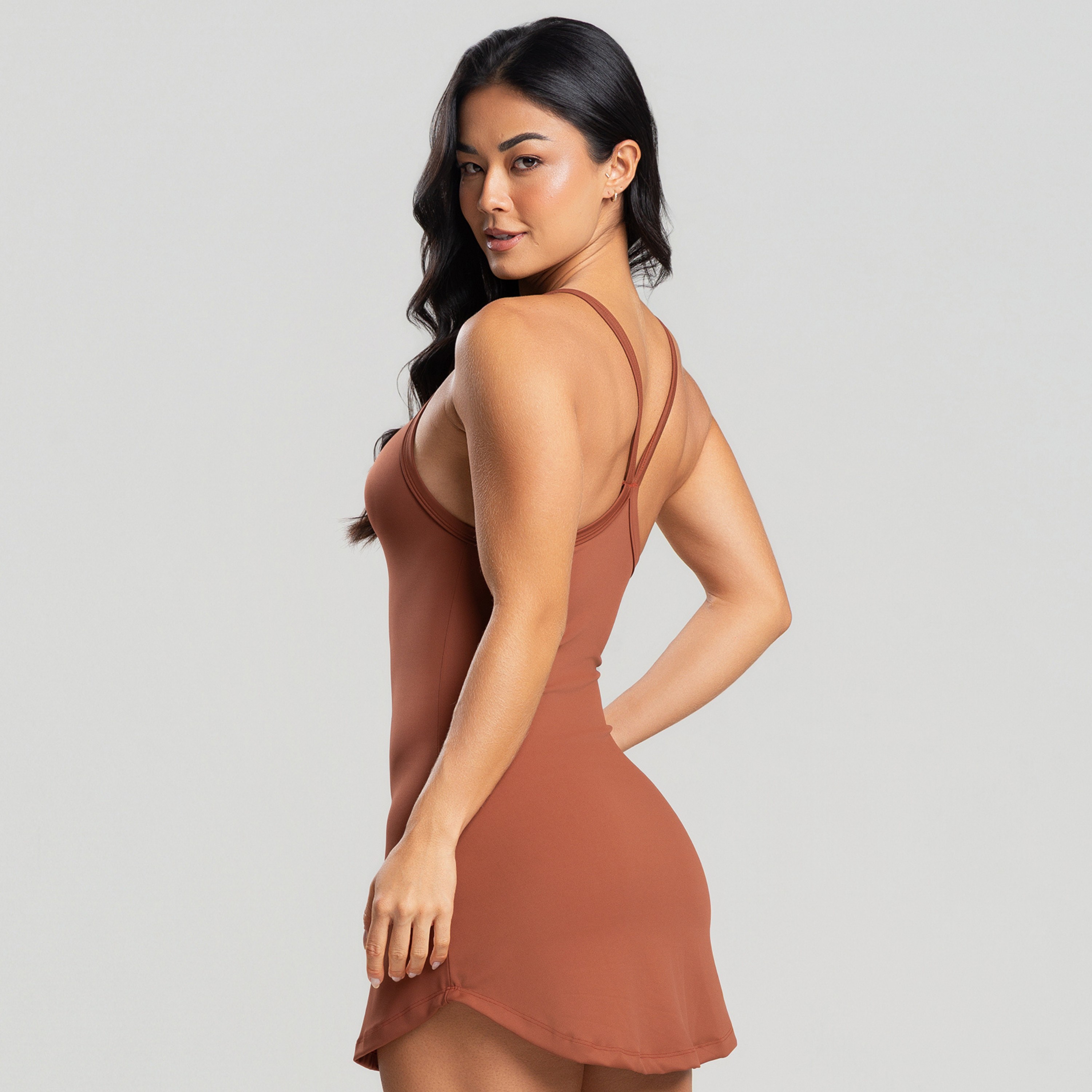 Vestido Fitness Marrom