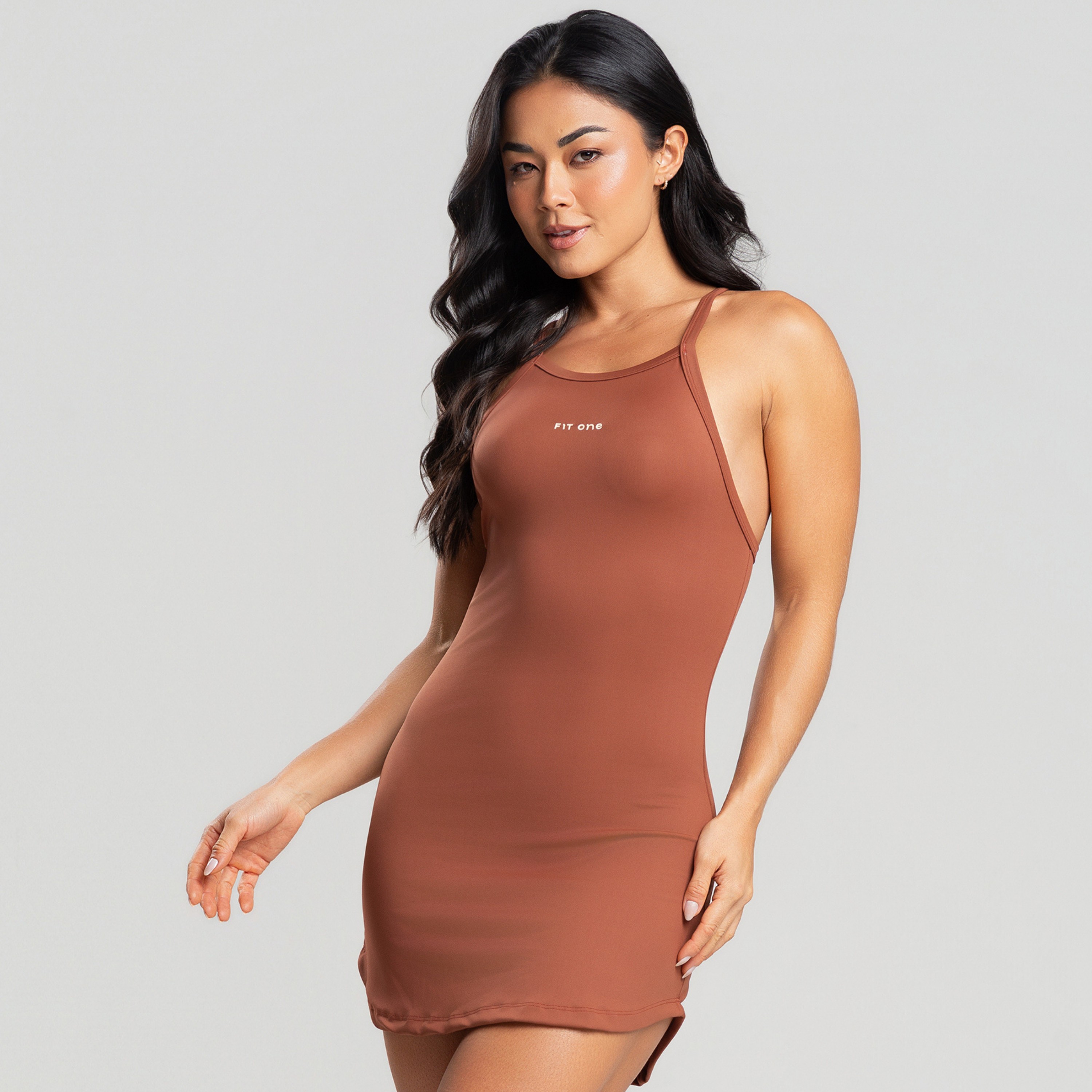 Vestido Fitness Marrom