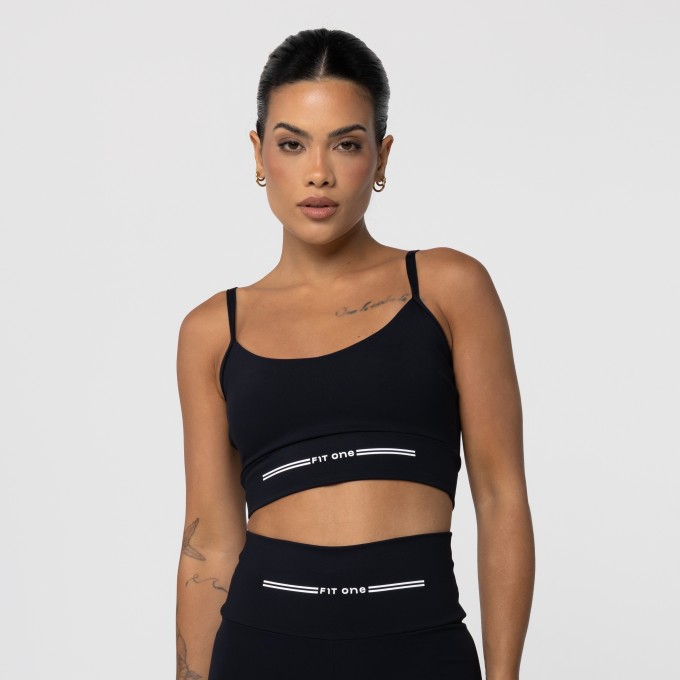 Top Elementare Retrô Preto