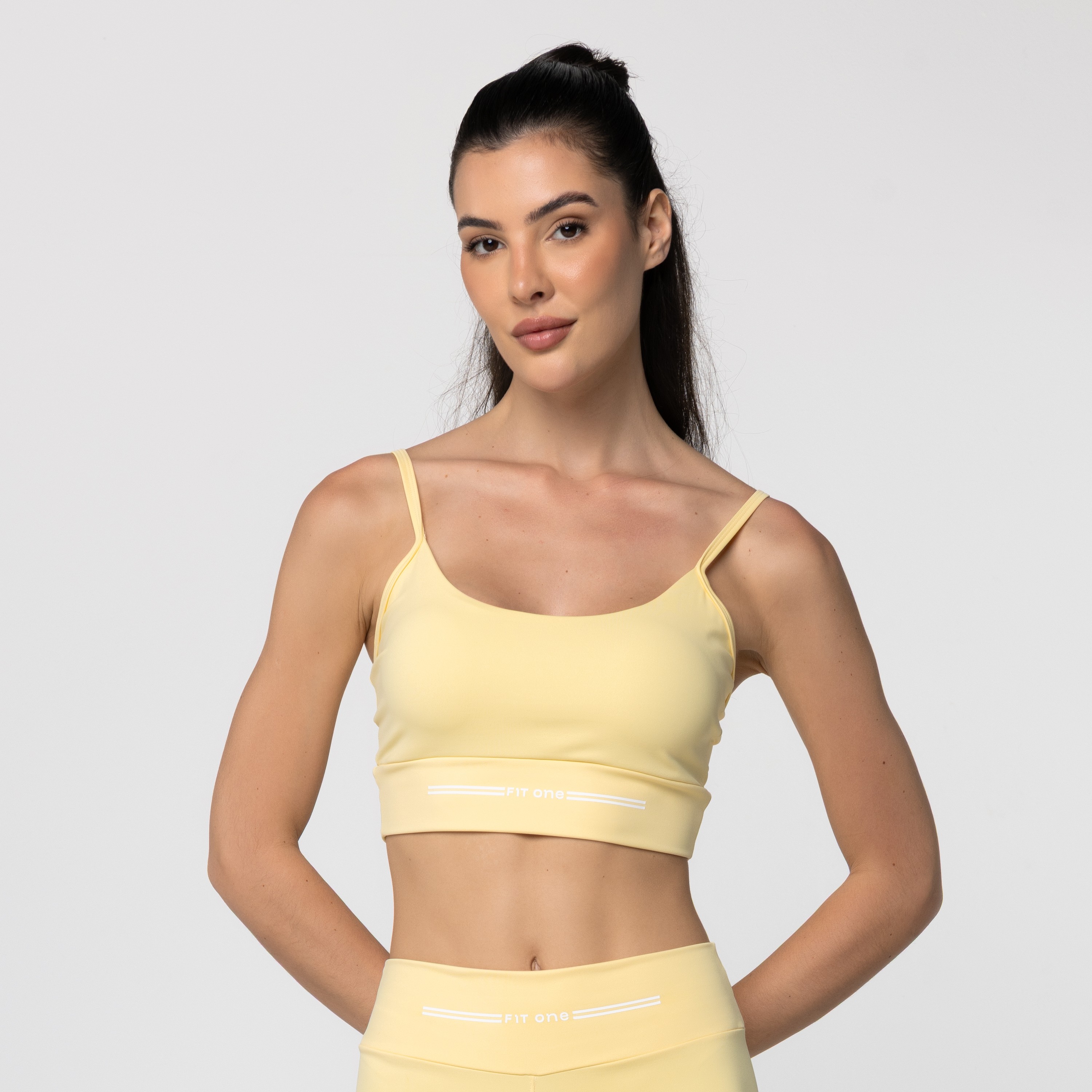 Top Elementare Retrô Amarelo Manteiga